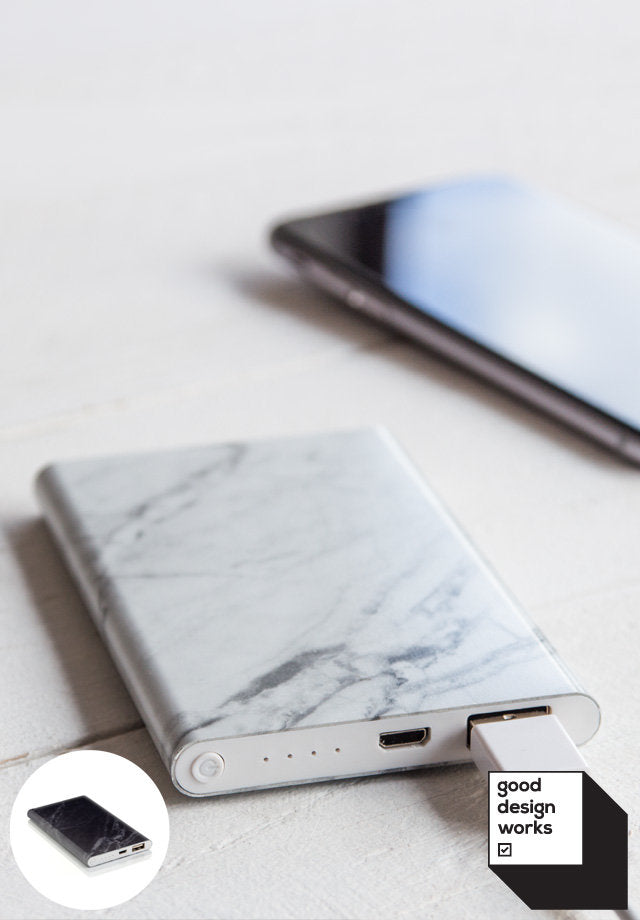 WHITE MARBLE POWER BANK