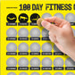 Poster per fitness me gervishtje "100 days of Fitness"