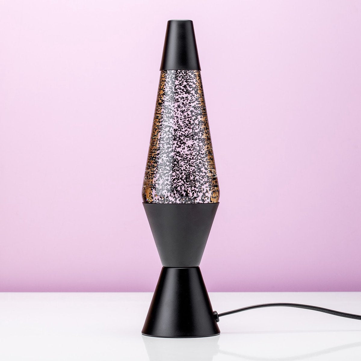 Lava Lamp Glitter Black