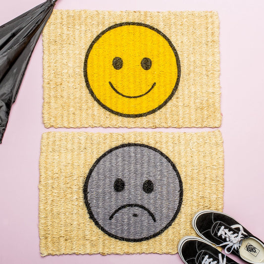 Doormat Happy and Sad