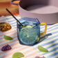 Filxhan "BLUE GEOMETRIC GLASS"