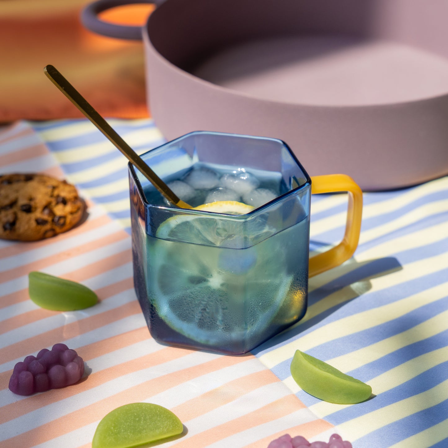 Filxhan "BLUE GEOMETRIC GLASS"