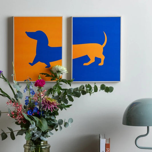 Wall art Qenush Blue - Orange