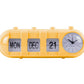 Ore me alarm Retro Tube Calendar Flip Yellow