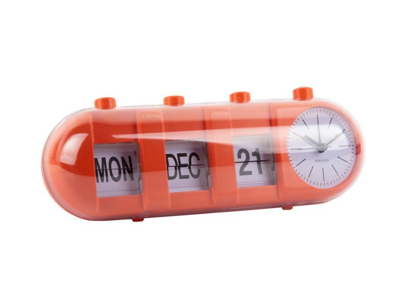 Ore me alarm Retro Tube Calendar Flip Orange
