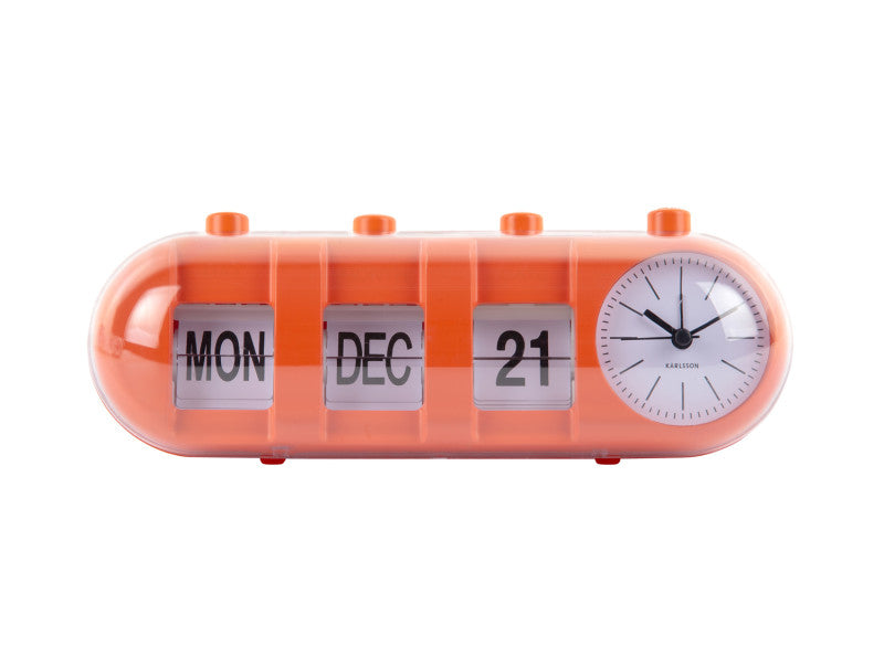 Ore me alarm Retro Tube Calendar Flip Orange