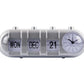 Ore me alarm Retro Tube Calendar Flip Silver