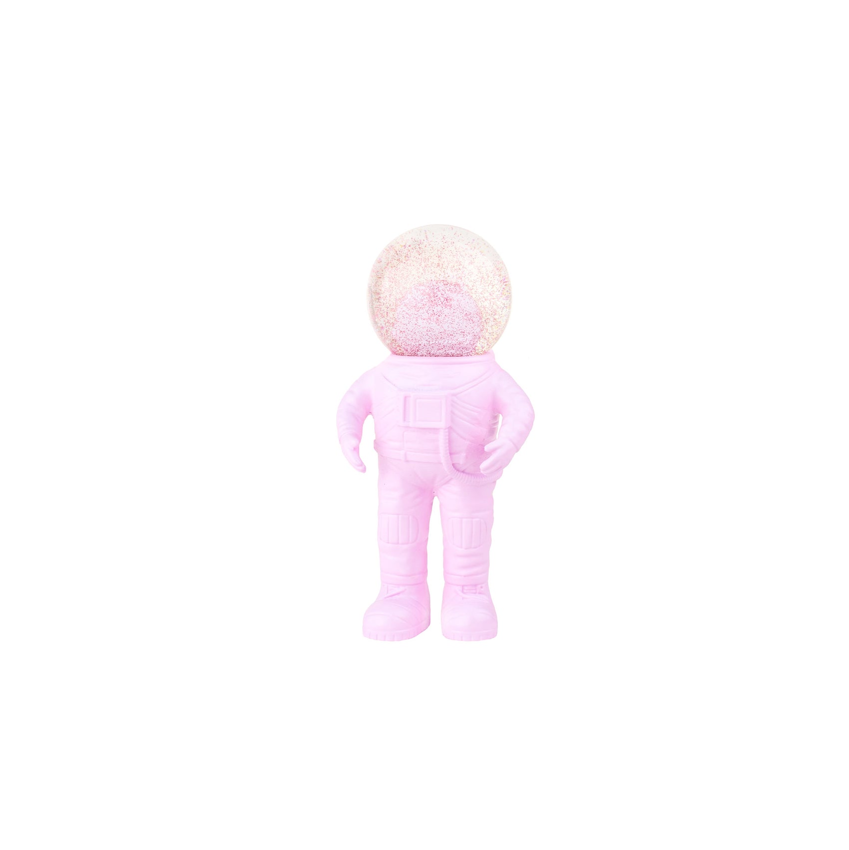 Snow globe Astronaut small pink