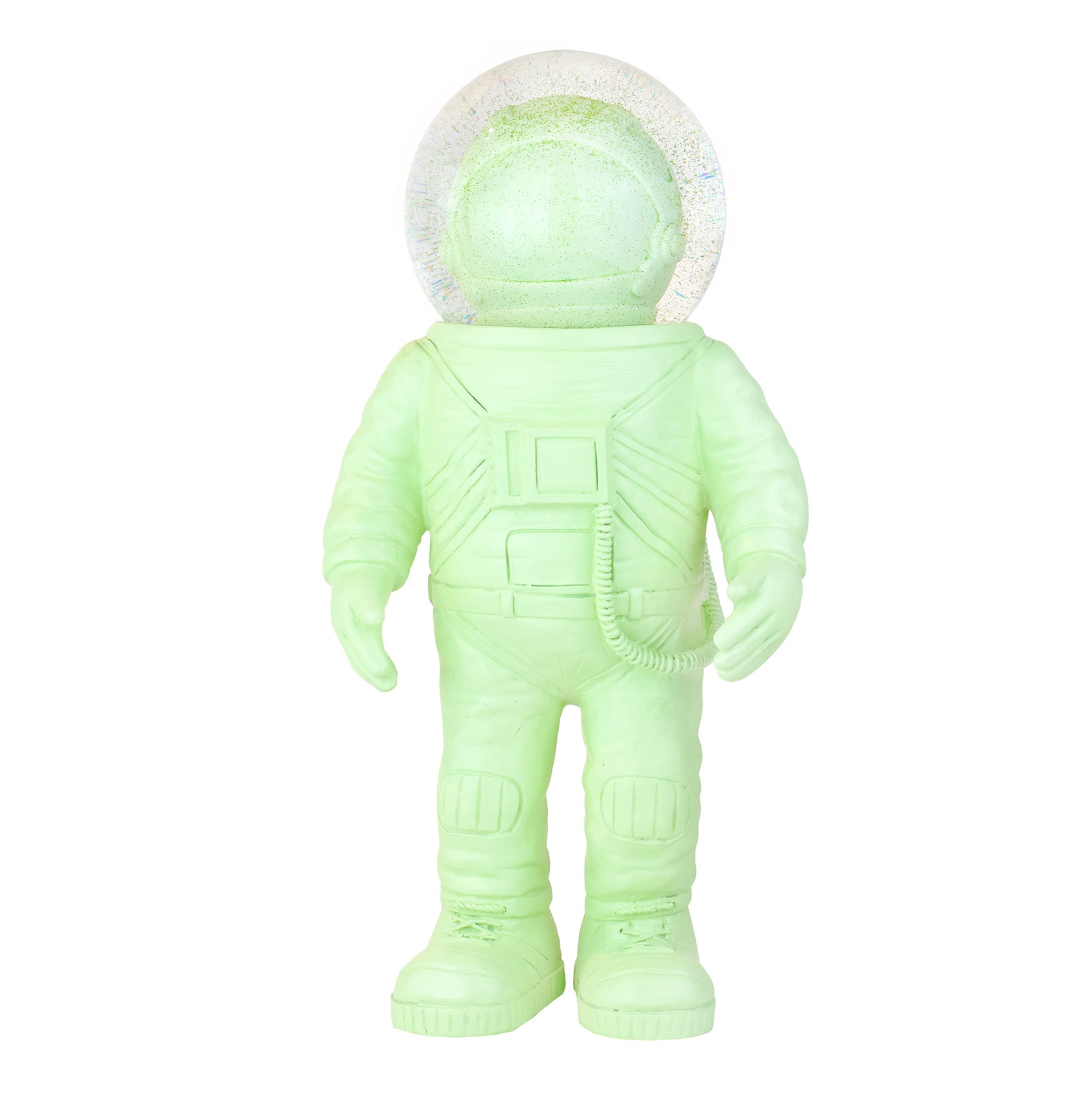 Snow globe Astronaut Giant green