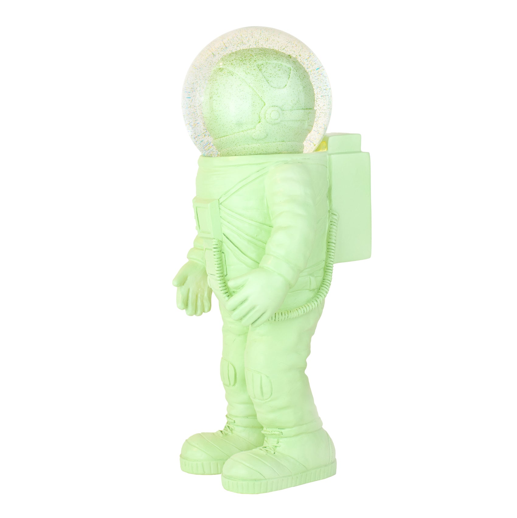 Snow globe Astronaut Giant green
