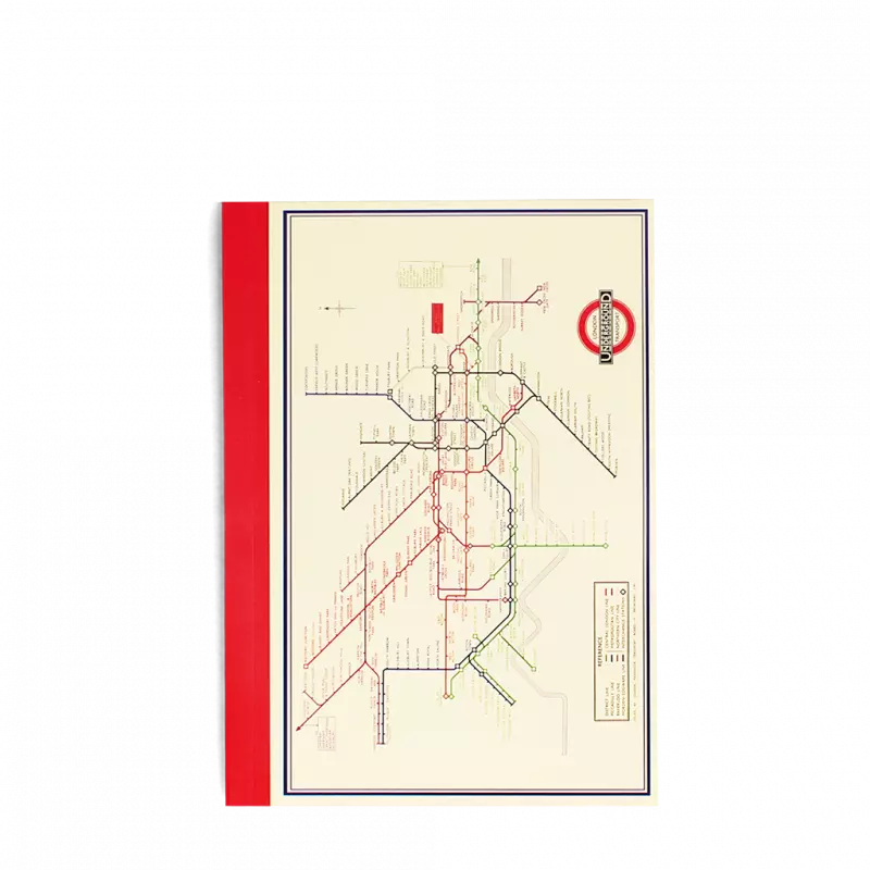 A6 notebook Tube Map