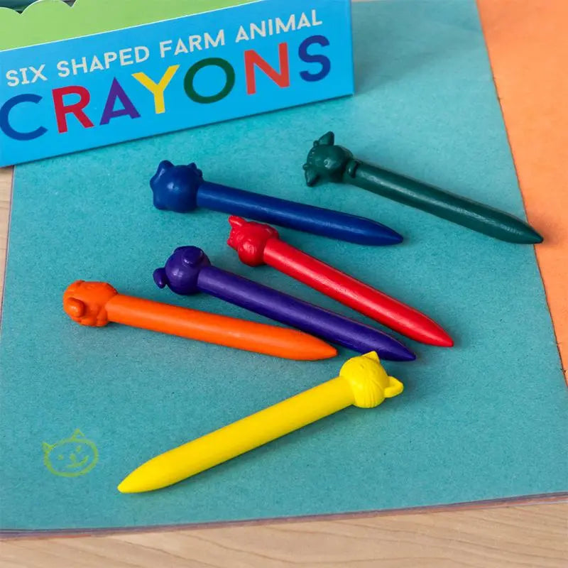 Animal head crayons