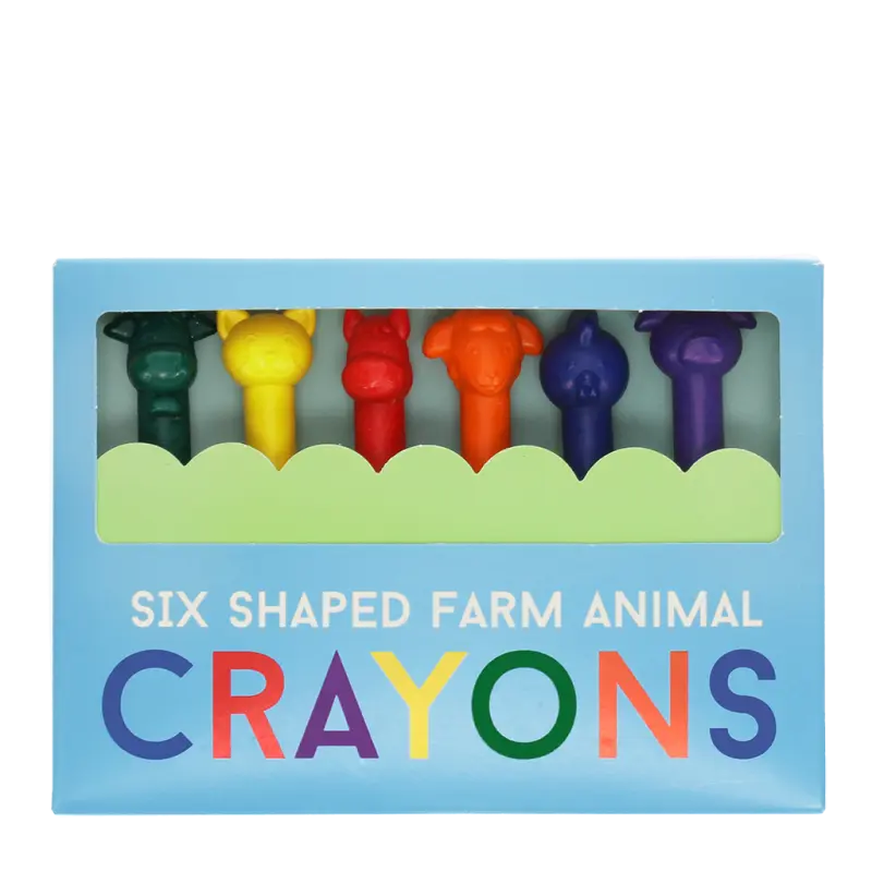Animal head crayons
