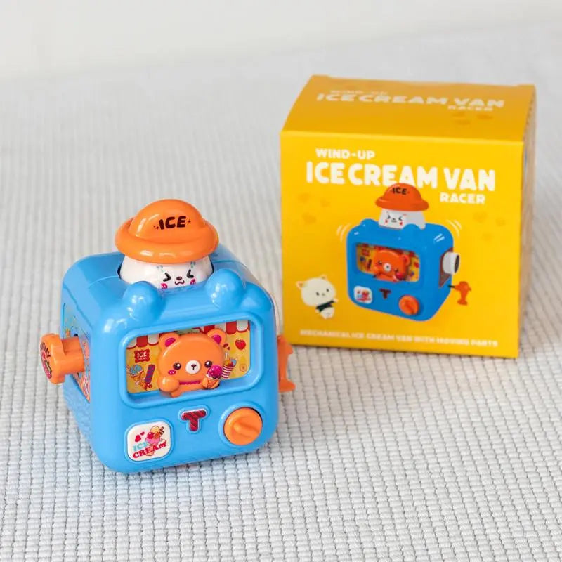 Loje Wind-up ice cream van racer - Blue