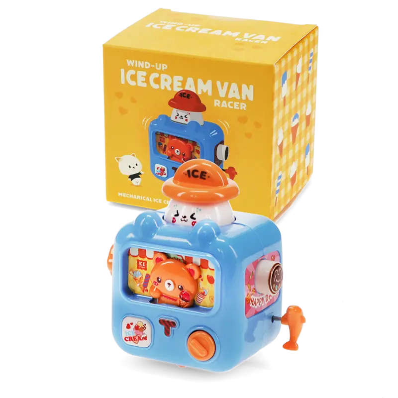 Loje Wind-up ice cream van racer - Blue