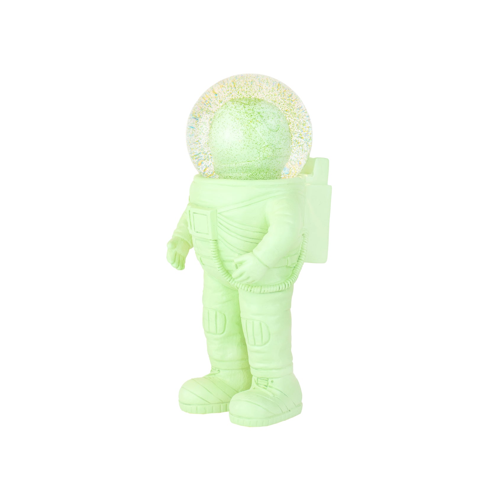 Snow globe Astronaut Medium green