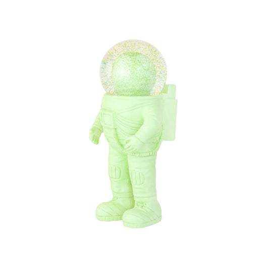 Snow globe Astronaut Medium green