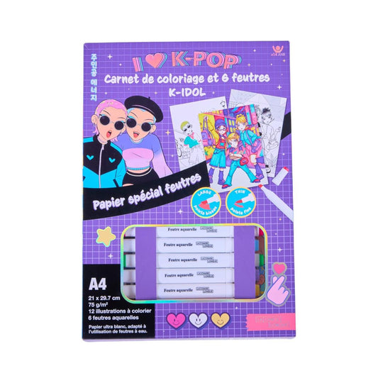 Liber me ngjyrosje me marker "K-Pop"
