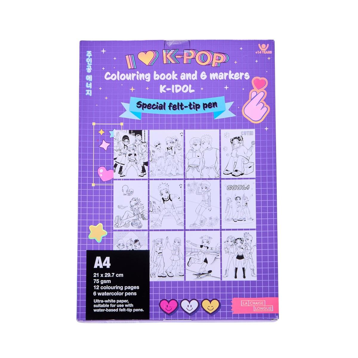 Liber me ngjyrosje me marker "K-Pop"