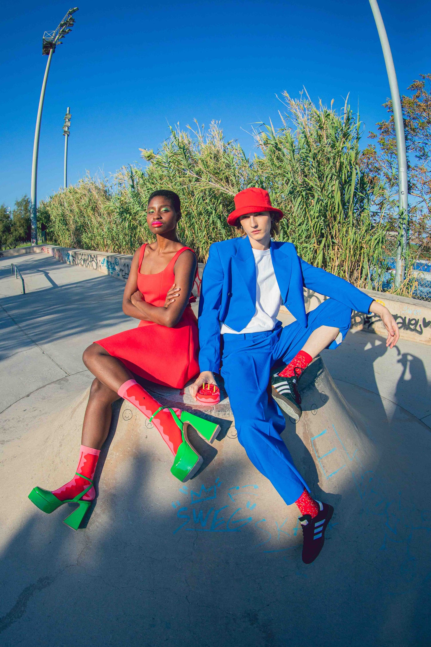 Corape set 2 pale "Birthday cake"