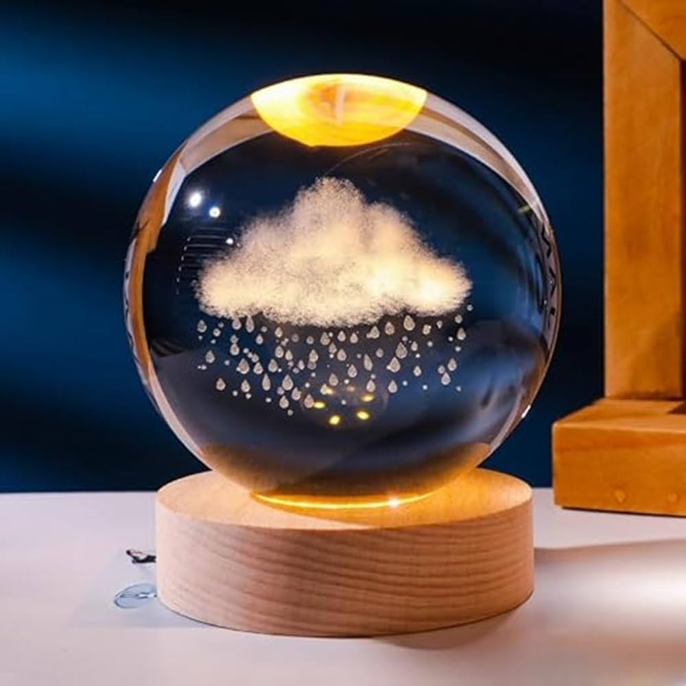 Crystal Ball small Rainy Cloud