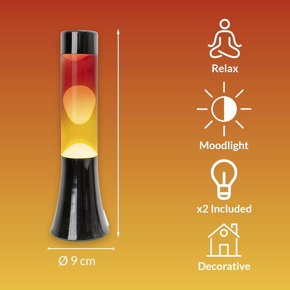 Lava Lamp Orange black base