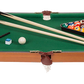 Wooden tabletop pool with 2 cues