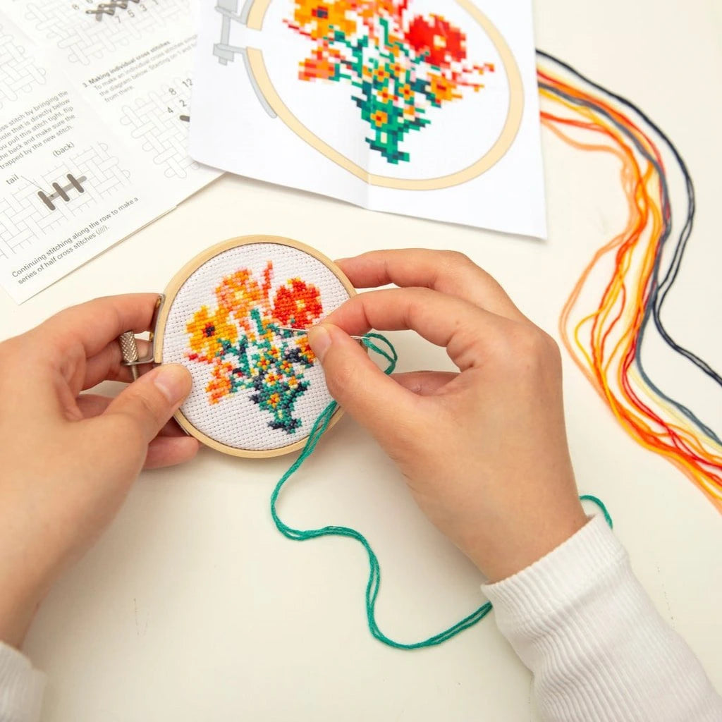 MiniCross Stitch Embroidery Flower