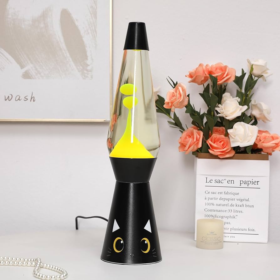 LED Lava Lamp BLACK CAT