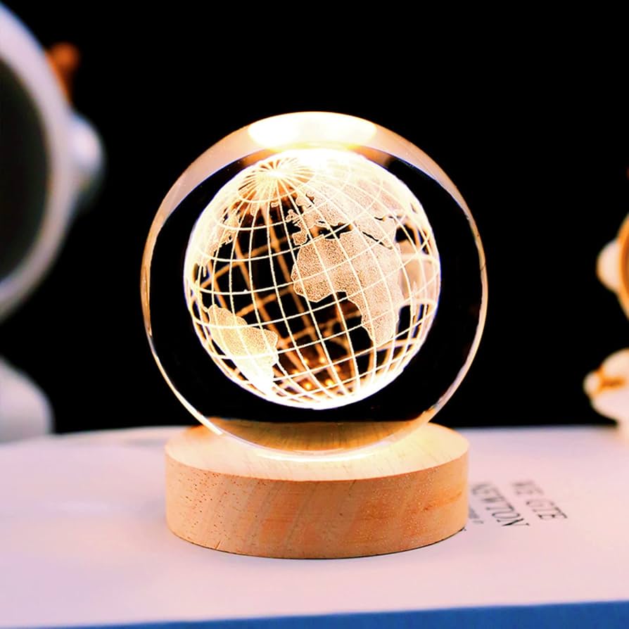 Crystal Ball Lamp Earth