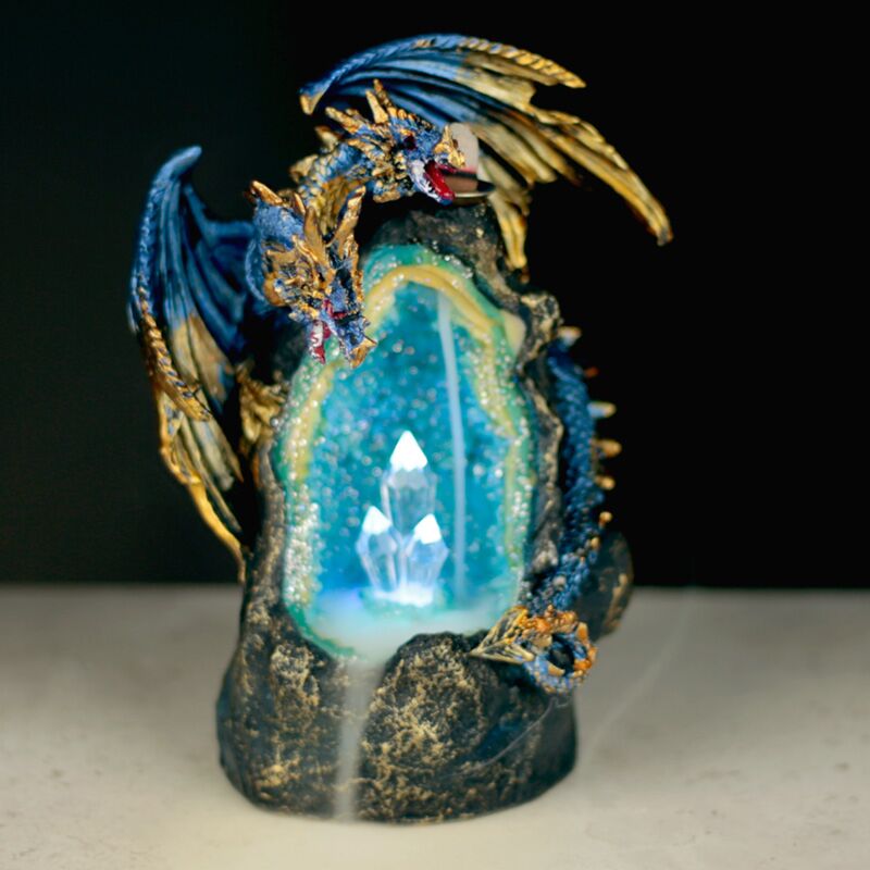 Dragon with Crystal Cave LED incense Burner