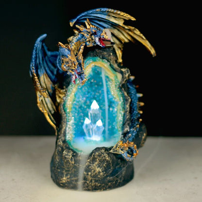 Dragon with Crystal Cave LED incense Burner