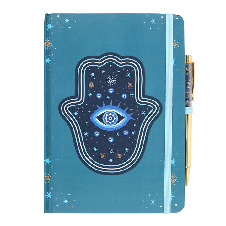 Bllok + Stilolaps me kristale "Hand of Hamsa"
