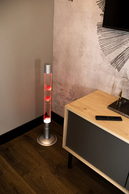 Lava lamp XXL - Transparent and Red