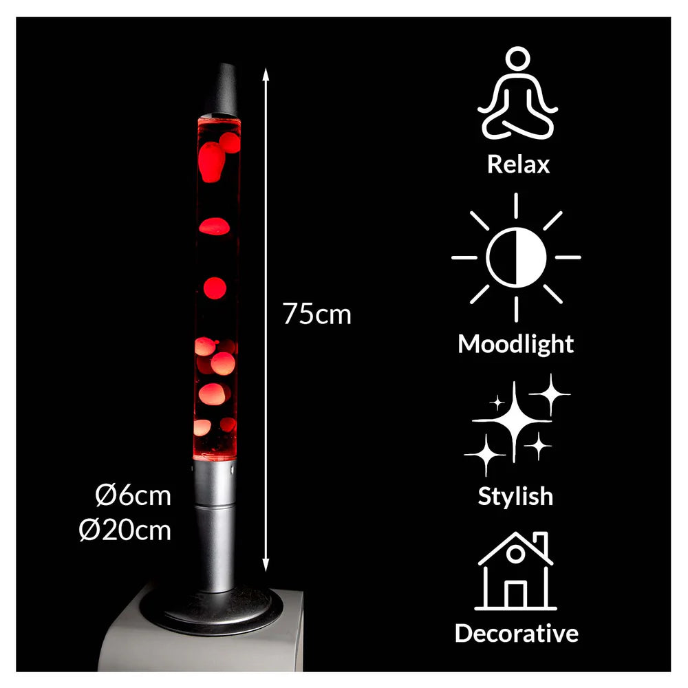 Lava lamp XXL - Transparent and Red