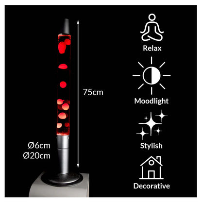 Lava lamp XXL - Transparent and Red