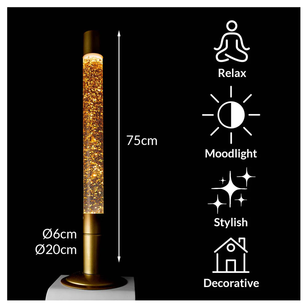 Floor lava lamp XXL - Multicolor glitte