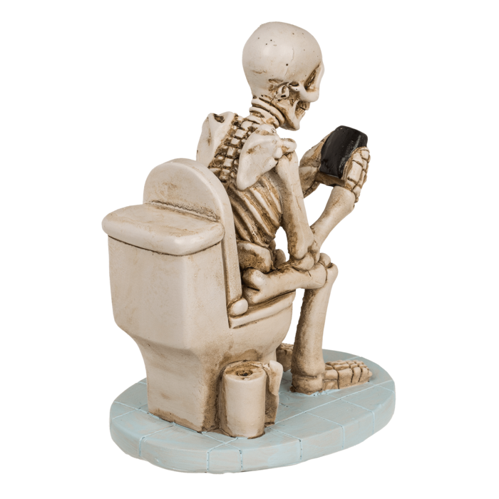 Skeletron on toilet