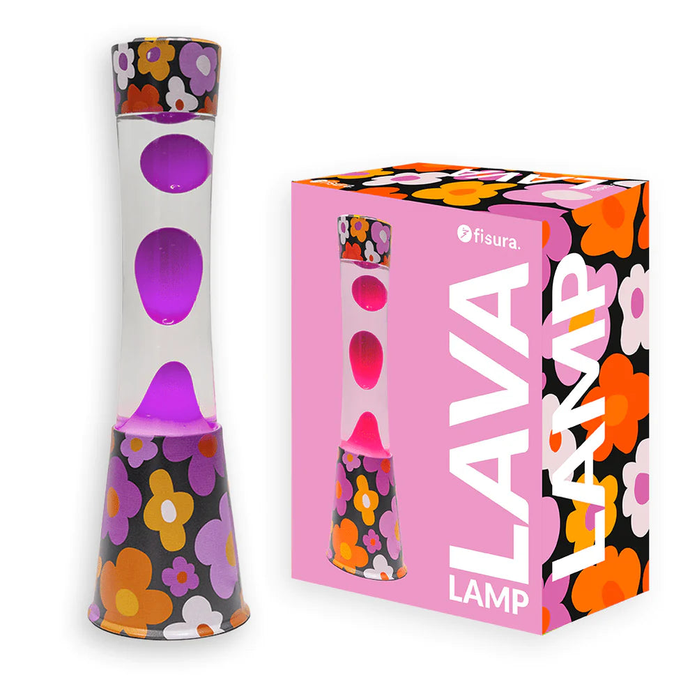 Lava lamp tower vintage flowers