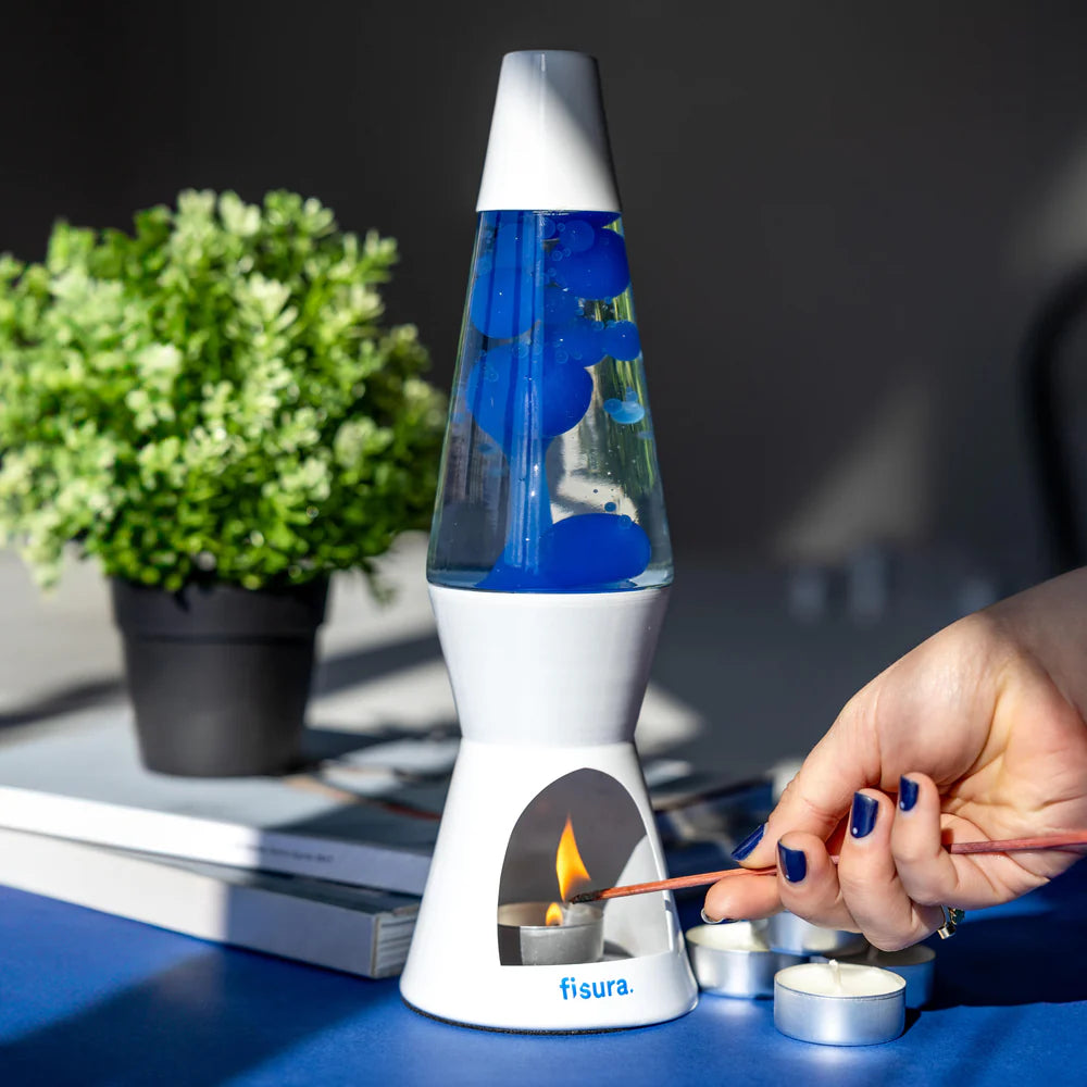 Lava lamp me qiri - White and Blue