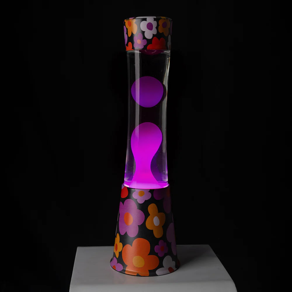 Lava lamp tower vintage flowers