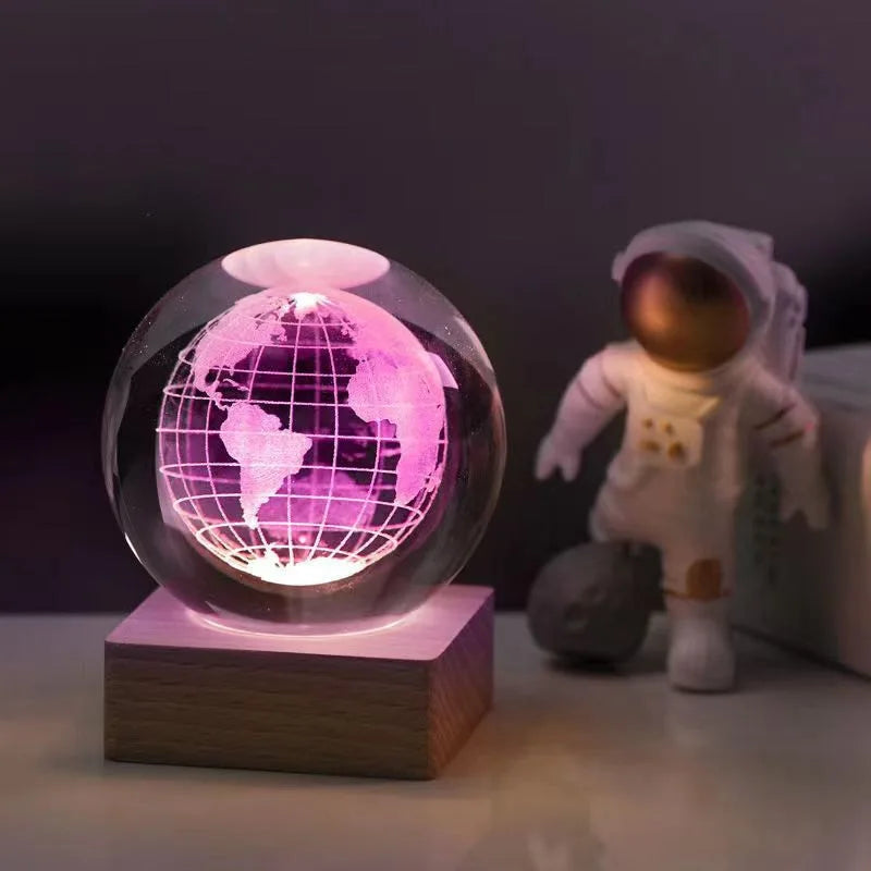 Crystal Ball Lamp Earth