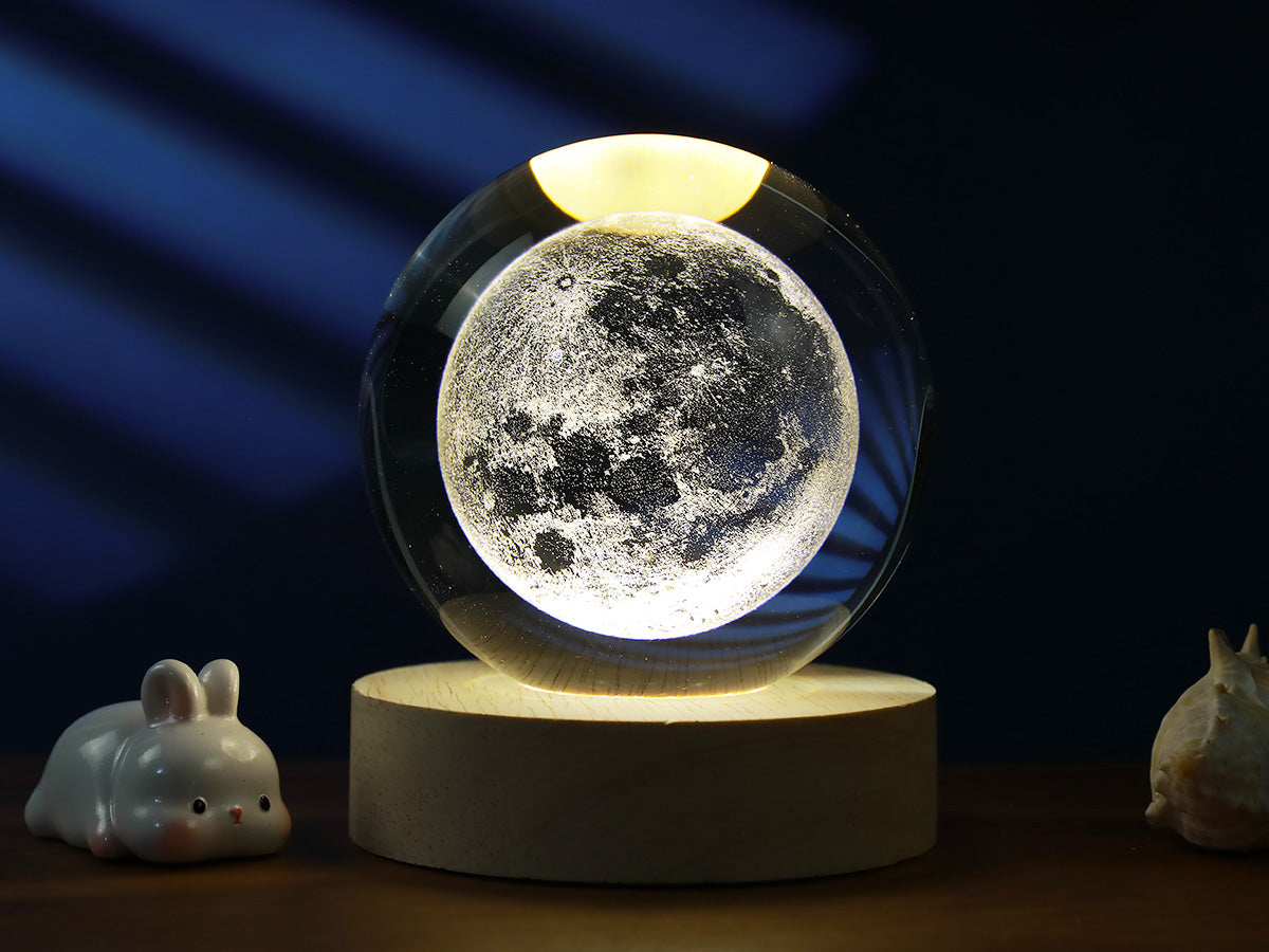 Crystal Lamp Moon Medium