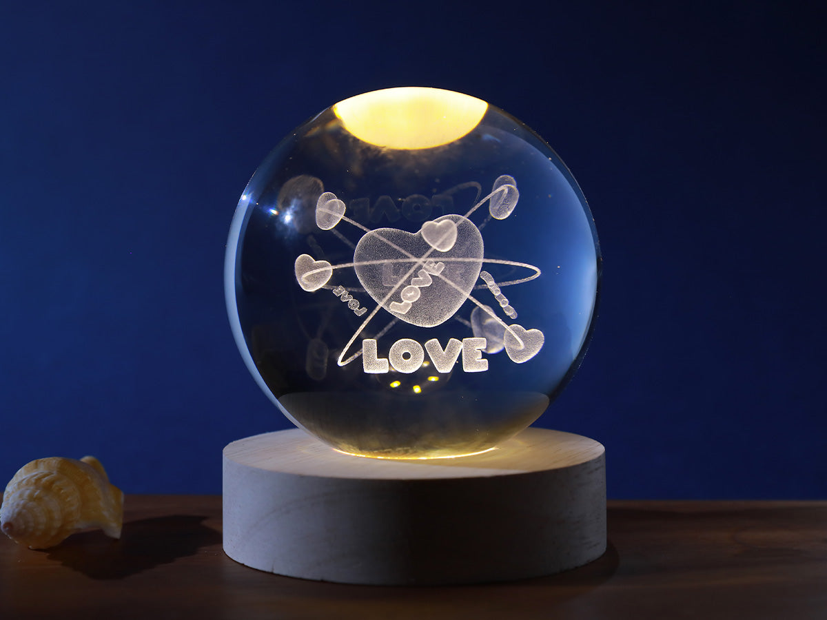 Crystal Lamp Follow your heart Medium