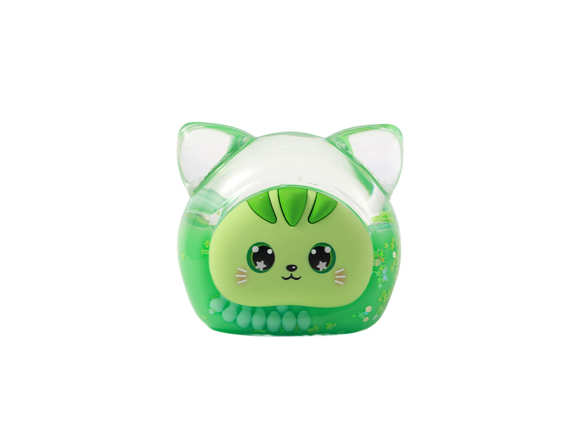 Antistres Cat Bubblehead green