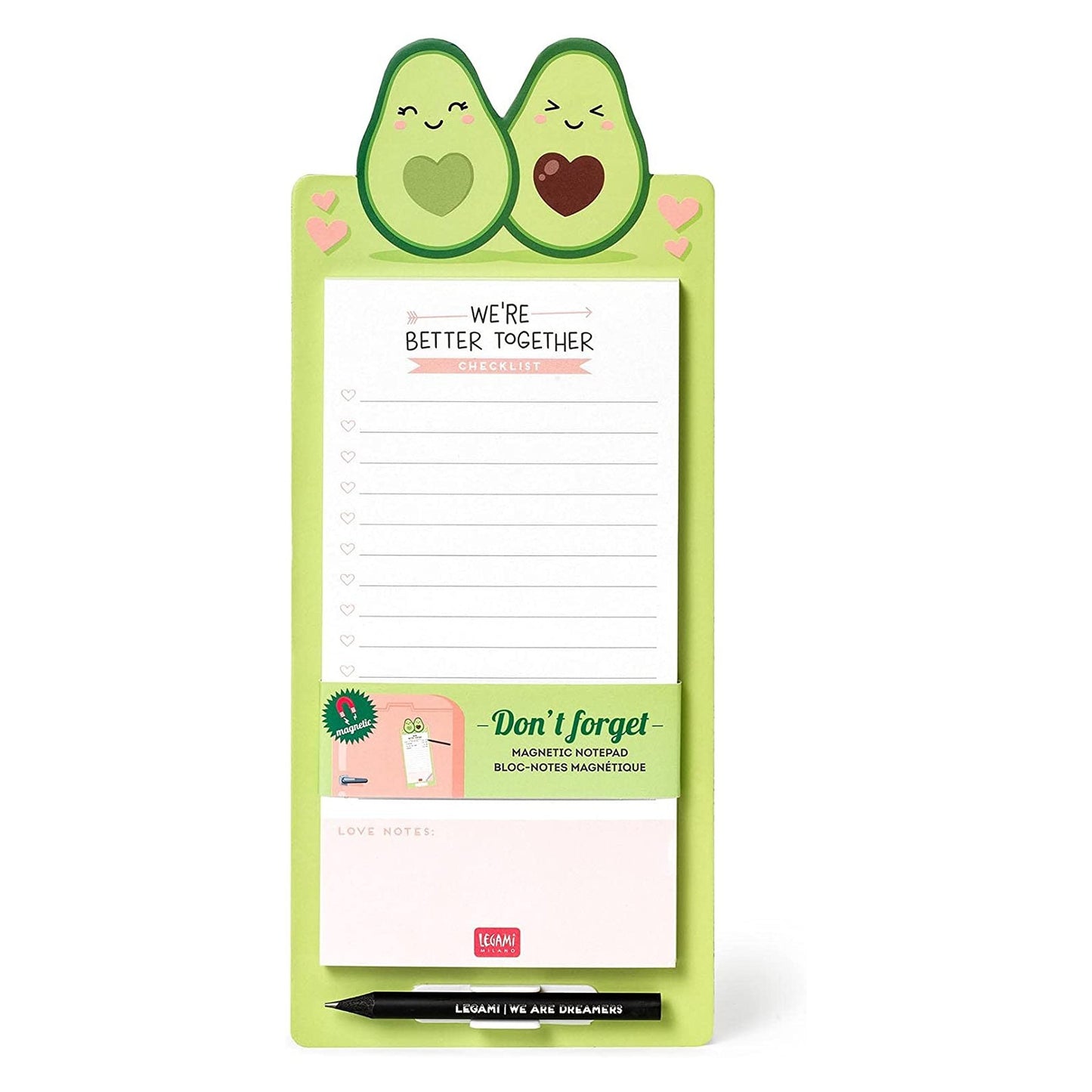 Mbajtese me magnet per shenime "Avocado"