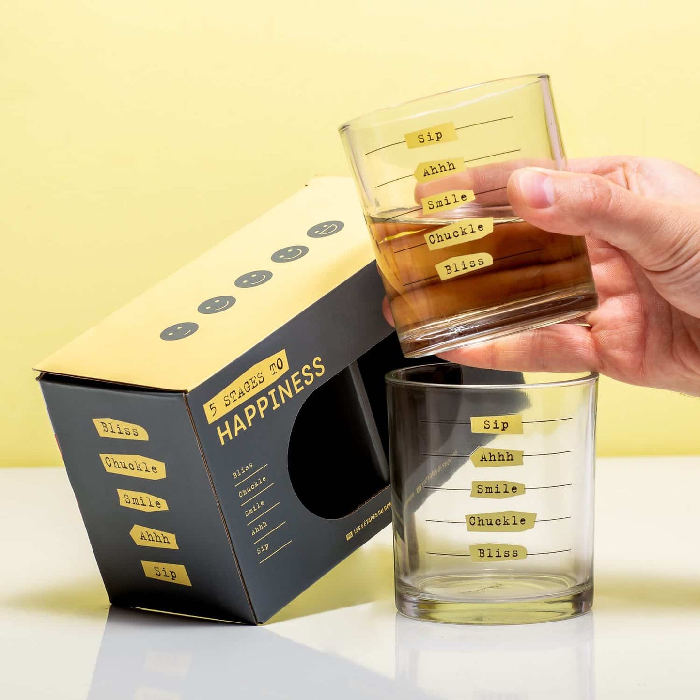 Gota Five Stages To Happiness Glass