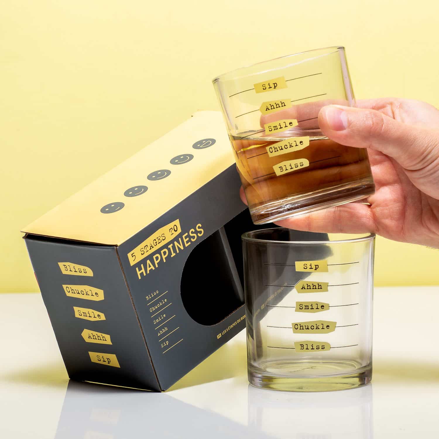 Gota Five Stages To Happiness Glass