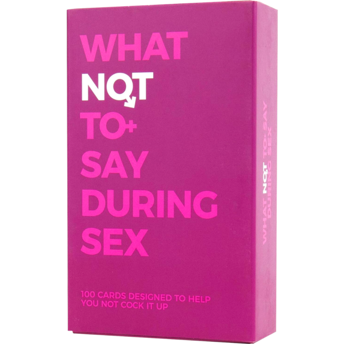 WHAT NOT TO SAY DURING SEX