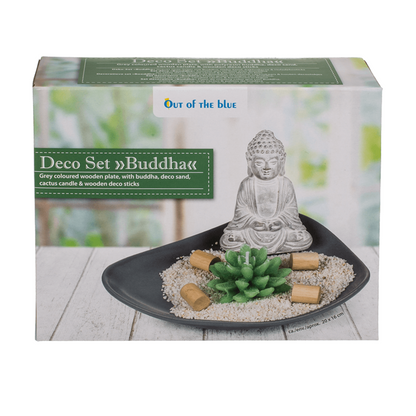 Set Buddha wooden plate